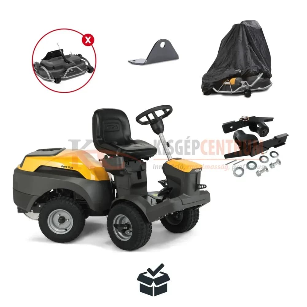 STIGA frontkaszás fűnyíró traktor PARK 500 (Vágóasztal nélkül) — 7. fotó